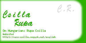 csilla rupa business card